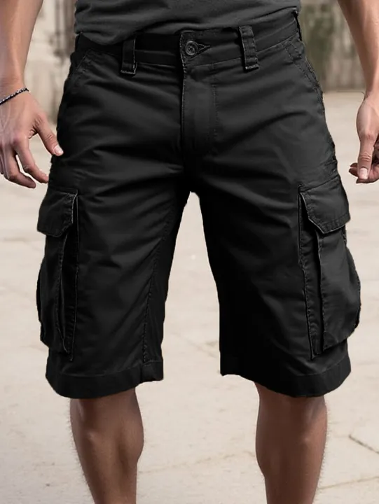 Classic%20Cargo%20Shorts,%20Men's%20Casual%20Multi-Pocket%20Outdoor%20hiking%20work%20pants%20Cargo%20Shorts%20For%20Outdoor%20Wear%20In%20Summer%EF%BC%8CMen's%20Solid%20Co%20-%20Image%203