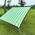 Green White strips Shade Net Pure Quality | 90% Sun shading UV protection | Hooks on every 3 feet intervals | Double stiched border with cotton nawaar. 