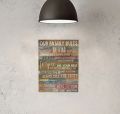 family Rules. wall art, home decor wooden hanging size 12 x 9 inch. 