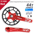TANKE Crankset 170MM Bicycle Chainring hollow integrated crankset 104 BCD Narrow Wide Bike MTB Crown Square Hole Sprocket crank.