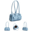 New women's bag fashion niche oil wax leather bowling bag multi-pocket armpit bag commuting handbag single shoulder bag. 