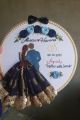 Customized Bat Paki / Marriage Fixed / Date Fixed Hand Embroidery Hoop - 8 Inch Wooden Frame | Personalized Gift. 