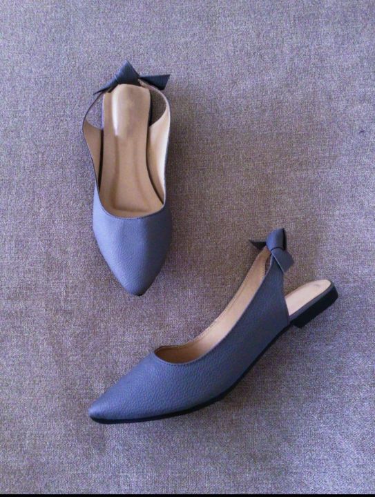 Ladies Grey Colour Halfcut Court shoes Daraz.lk