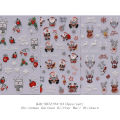 3pcs Christmas glitter embossed cute cartoon stickers, gifts, DIY, party makeup styling, art stickers, easy to apply nail. 