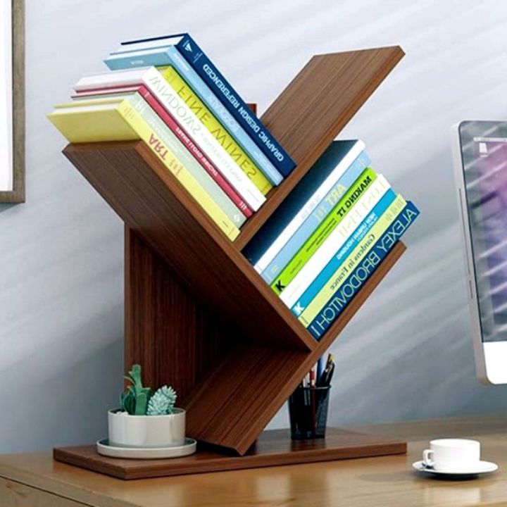 Tree-shaped%20bookshelf%20Desktop%20tree%20bookshelf%203-tier%20Bookcase%20Book%20rack%20-%20Image%208