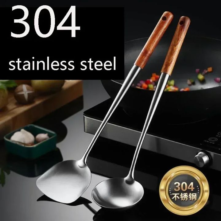 304%20Stainless%20Steel%20Spatula%20Spoon%20With%20Wooden%20Handle%20Lengthened%20Cooking%20Spoon%20Anti-Scalding%20Cooking%20Shovel%20Kitchenware%20-%20Image%202