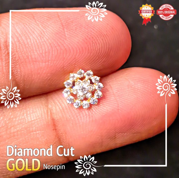 Oxidised Silver Nose Nose Pins Nose Ring New Style Daimonds Cut