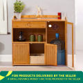 Andormahal Crockery Cabinet Kitchen Storage Cabinet Glass View (MDF). 