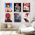 1PC Sexy Girl Makima Chainsaw Man Poster Self-adhesive Art Waterproof Paper Sticker Coffee House Bar Room Wall Decor. 