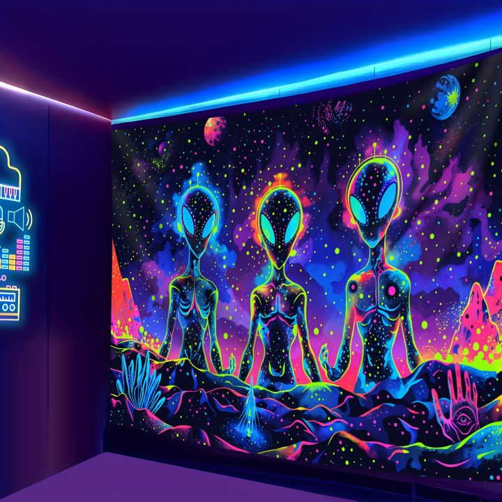 VIKAMA%20Alien%20Tapestry%20Blue-Eyed%20Alien%20Psychedelic%20Starry%20Sky%20Bedroom%20Party%20Sci-Fi%20Decorative%20Art%20Wall%20Background%20-%20Image%203