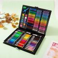 168/150 pcs colouring kit, Painting & Drawing Art Box consits Oil pastels, Crayons,  Pencil colours , Markers ,water colours, paper pins , sharpner etc kids multifunctional box set creative school gift stationery. 