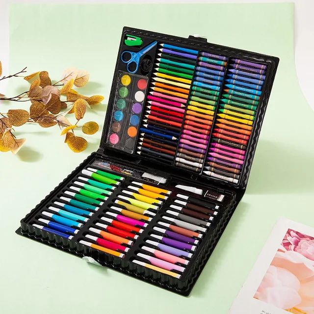 168/150%20pcs%20colouring%20kit,%20Painting%20&%20Drawing%20Art%20Box%20consits%20Oil%20pastels,%20Crayons,%20%20Pencil%20colours%20,%20Markers%20,water%20colours,%20paper%20pins%20,%20sharpner%20etc%20kids%20multifunctional%20box%20set%20creative%20school%20gift%20stationery%20-%20Image%205