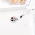 Heart Tree of Life Urn Necklace for Ashes Cremation Jewelry Crystal Memorial Mothers Day  for Women Mom Sister Friend. 