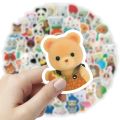 100/200pcs Kawaii Calico Critters Stickers Cute Laptop Scrapbook Graffiti Decals Skateboard Handheld  Aesthetic Sticker Toys. 