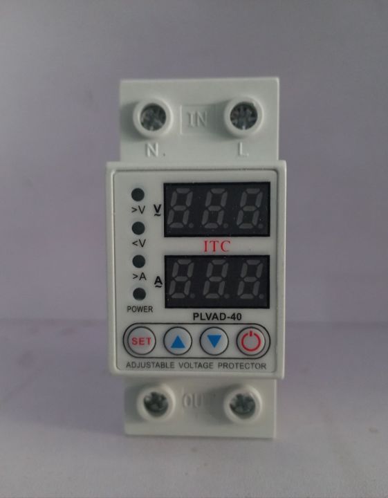 Double Row V + A Display Protection LCD Display adjustable Voltage Current Protector 40A