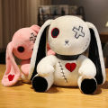Spooky Gothic Bunny Stuffed Crazy Rabbit Plush Toys, Spooky Gothic Bunny Stuffed Animal Cute Horror Dreadful Bunny Doll, For Hal. 