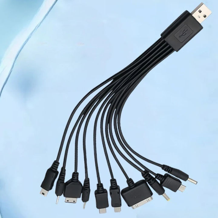 1/3/6pcs Universal 10 In 1 USB Multi Function Charger Retractable Portable Phone Cable For Various Cellphone Charging Cable Cord