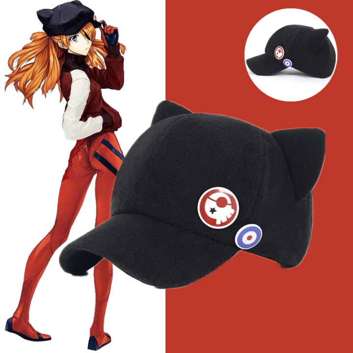 Shikinami%20Asuka%20Rangure%20Cat%20Ear%20EVA%20Hat%20Girls%20Cute%20Cap%20Anime%20Baseball%20Caps%20Cosplay%20Langley%20Soryu%20Accessories%20Party%20-%20Image%206