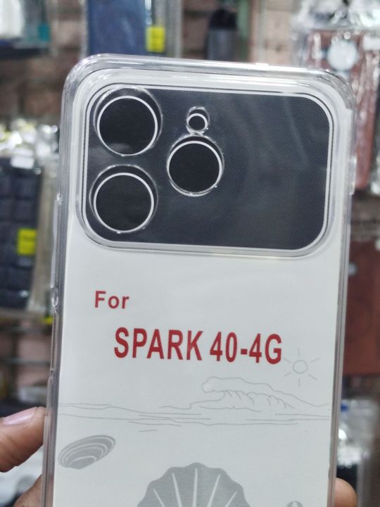 Techno%20Spark%2040%20%20Back%20Cover%20Clear%20Antidust%20Plug%20Transparent%20Anti-Slip%20Soft%20Phone%20Cover%20-%20Image%204