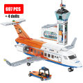 3in1 City Series Aviation Cargo Plane Helicopter Airport Airbus Airplane Control Tower DIY Building Blocks Toy Set Kids Boy . 