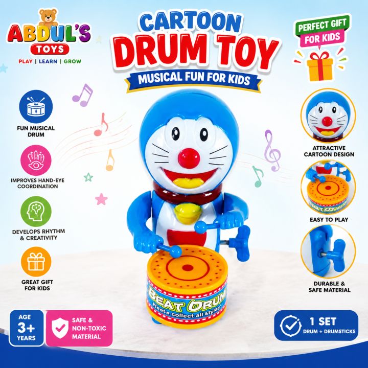 Funny Doremon Drum with Dum Dum For Kids key operator