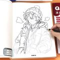 Cartoon Character Copy Anime Drawing Copy Books Material Painting Painting Exercise Book Comics Tutorial Books.