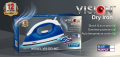 Iron Model VIS-DEI-007 Non-Sticky Coating Sole Plate 1150Watt - Iron Machine: Ironing Made Easy.