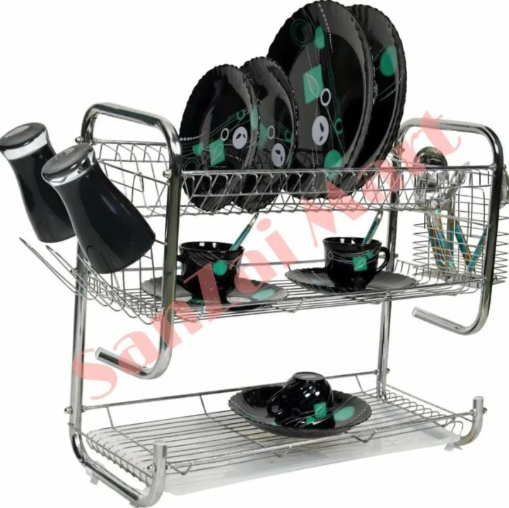G-Shaped%203-Tier%20Dish%20Rack%20Kitchen%20Organizer%20for%20Plates,%20Spoons,%20and%20Cups%20-%20Image%202
