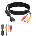 For PS2/PS3/PS1 1.8m AV to RCA Composite Cable Cord Wire 3RCA AV Cable For N64/NGC/SFC RGB/AV Adapter TV Game Console.
