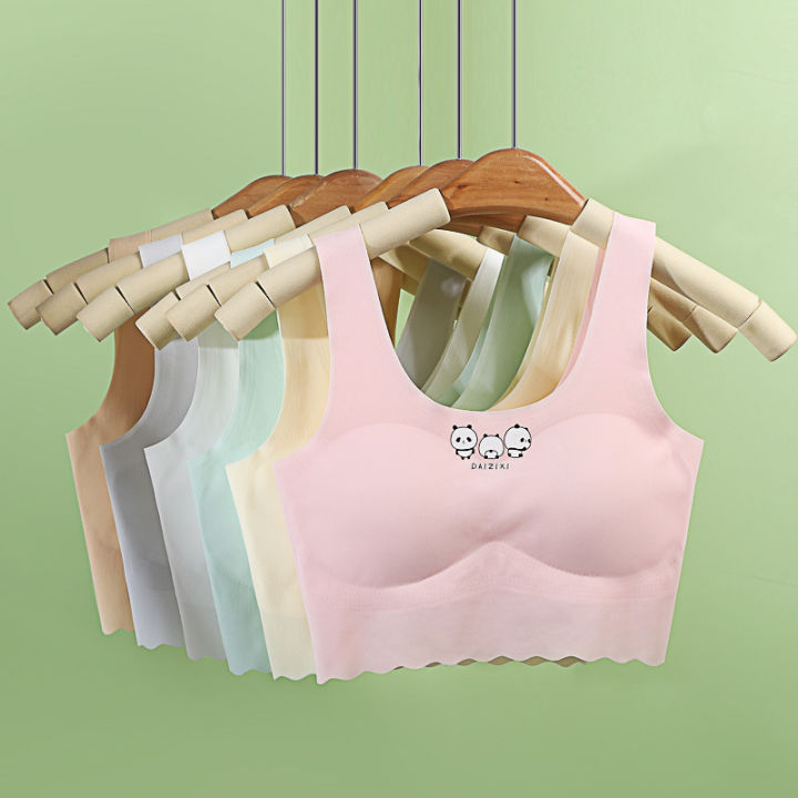 Teenage Girls' ice Silk Seamless Bra  Comfortable Underwear For Junior And High School Girls Undergarment For Girls In Puberty