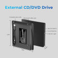 USB 3.0 USB C External CD/DVD RW Drive Read Burner Portable DVD Player Optical Drives For Laptop PC Windows 11 10 Linux OS Mac. 