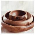 Wooden bowls, salad bowls made with real solid wood.( Pack of 3). 