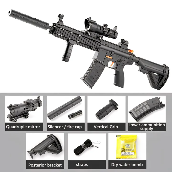 M416 Electric Gel Ball Blaster Toy Gun – 85 cm A-Rifle‑Style Gel Bead ...