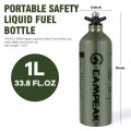CAMPEAK liquid Fuel Bottle 0.5L/1L Water Bucket for Outdoor Camping with Safety Valve. 