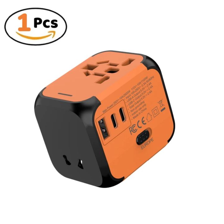 Universal Travel Adapter, Multi Plug 220v to 5v Outlet usb Type c ...