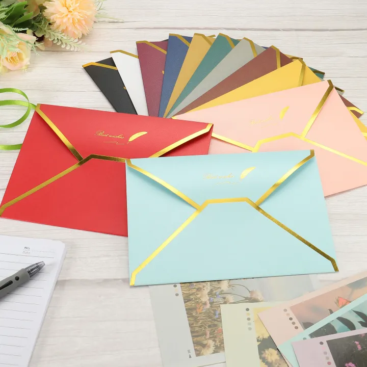 10Pcs%20V%20Flap%20Envelopes%207%20x%205''%20Luxury%20Style%20Gold%20Border%20Greeting%20Card%20Envelope%20for%20Invitations%20Weddings%20-%20Image%205
