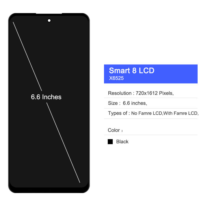 6.6''%20LCD%20For%20Infinix%20Smart%208%20Screen%20Replacement%20For%20Smart8%20X6525%20LCD%20Display%20Touch%20Screen%20Digitizer%20Assembly%20Replacement%20-%20Image%202