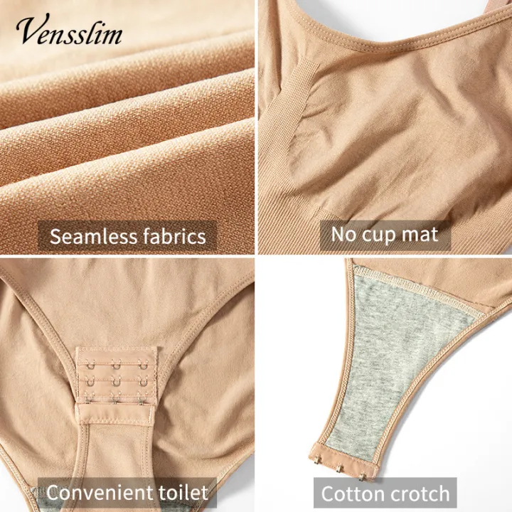 Vensslim%20Women%20Tummy%20Control%20Shapewear%20Waist%20Trainer%20Panties%20Full%20Body%20Shaper%20Adjustable%20Strap%20V-Neck%20Hooks%20Slimming%20Bodysuit%20-%20Image%207