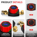 Top Post Battery Disconnect Switch 12V-48V with LED Voltmeter DC 5-60V Battery Kill Switch On/Off Battery Cut Off Switch For Car. 