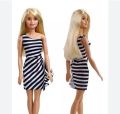 Barbie Glitz Black & White Stripe Dress Doll Limited Edition for girls. 