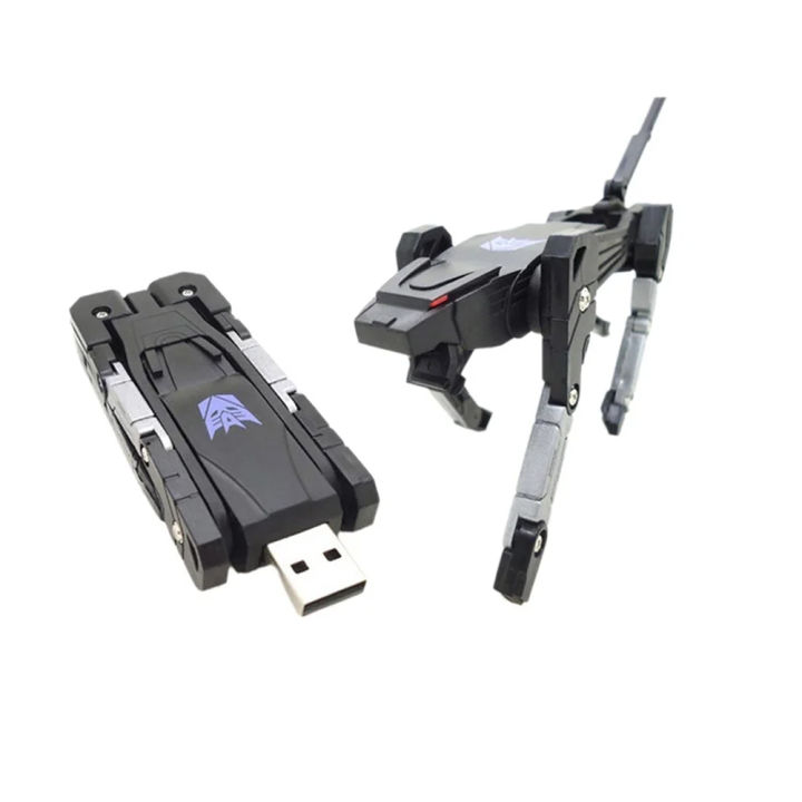 Transfomer Toy Style U Disk Cartoon Character USB 2.0 Flash Drive Pendrive 128GB 64GB 32GB Transformation Robot Creative