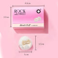 ROCK SWEET Mini Flocked Thumb Powder Puff Two Pack Small Loose Powder Setting Makeup Blush Puff. 