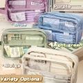 Large Capacity Multi-Compartment Storage Pencil Case, Stationery Bag, Pen Holder, Makeup Organizer, Portable Gift. 