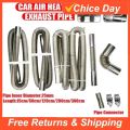 Car Heater Exhaust Pipe Air Diesel Parking Heater Pipe Connector with Clip/Clamps Stainless Steel Gas Vent Pipe for Webasto Amag. 