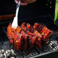 BBQ Steak Racks Non-Stick Coated Steel Roasting Barbecue Rib Meat Lamb Roasting Grilling Stand Holds Outdoor Picnic Rib Rack. 