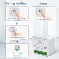 Tuya WiFi Smart Switch 16A RF433Mhz Wireless Mini Round Push Button Switch Alexa Google Assistant Voice Control Activation. 