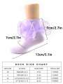 2 Pair Princess Style Frill Trim Socks For Baby Girls/Toddlers/Kids.