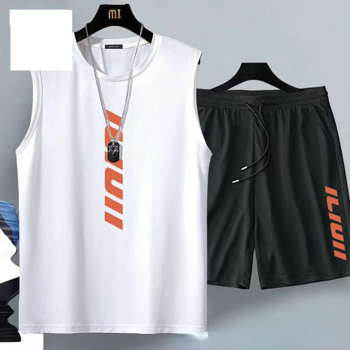 Summer%20men's%20clothing%20Fashion%20casual%20basketball%20suit%20street%20sportwear%202%20piece%20breathable%20short%20sleeve%20T-shirt+jogging%20shorts%20set%20-%20Image%202