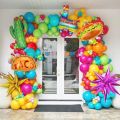 Mexican Carnival Balloon Arch Kit Llamas, cactus, Mexican Cinco de Mayo wide sided taco balloons Mexican Carnival theme balloon. 