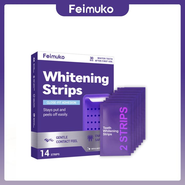 Purple Teeth  Strips Oral Hygiene Fresh Breath Brighten Tooth Bleaching Long Lasting Oral Care Tooth Whitener Patches
